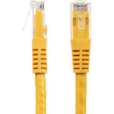 StarTech C6PATCH5YL 5ft CAT6 Ethernet Cable - Yellow Molded Gigabit - 100W PoE UTP 650MHz - Category 6 Patch Cord UL Certified Wiring/TIA