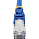 StarTech NLBL-7F-CAT6A-PATCH 7ft CAT6a Ethernet Cable, Blue Low Smoke Zero Halogen (LSZH) 10 GbE 100W PoE S/FTP Snagless RJ-45 Network Patch Cord