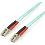 StarTech A50FBLCLC3 3m Fiber Optic Cable - 10 Gb Aqua - Multimode Duplex 50/125 - LSZH - LC/LC - OM3 - LC to LC Fiber Patch Cable