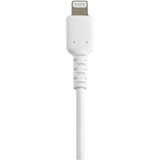 StarTech RUSBLTMM30CMW 12inch/30cm Durable White USB-A to Lightning Cable, Rugged Heavy Duty Charging/Sync Cable for Apple iPhone/iPad MFi Certified