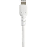 StarTech RUSBLTMM15CMW 6 inch/15cm Durable White USB-A to Lightning Cable, Rugged Heavy Duty Charging/Sync Cable for Apple iPhone/iPad MFi Certified