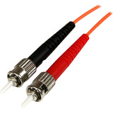 StarTech 50FIBPLCST3 3m Fiber Optic Cable - Multimode Duplex 50/125 - OFNP Plenum - LC/ST - OM2 - LC to ST Fiber Patch Cable