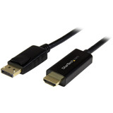 StarTech DP2HDMM1MB 3ft (1m) DisplayPort to HDMI Cable, 4K 30Hz Video, DP 1.2 to HDMI Adapter Cable Converter for HDMI Monitor/Display, Passive