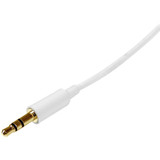 StarTech MU3MMMSWH 3m White Slim 3.5mm Stereo Audio Cable - Male to Male