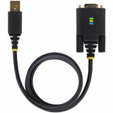 StarTech 1P10FFCN-USB-SERIAL 10ft (3m) USB to Null Modem Serial Adapter Cable, COM Retention, FTDI, RS232, Changeable DB9 Screws/Nuts, Windows/macOS/Linux