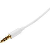 StarTech MU1MMMSWH 1m White Slim 3.5mm Stereo Audio Cable - Male to Male