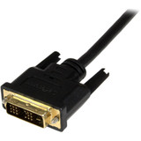 StarTech HDDDVIMM1M 3ft (1m) Micro HDMI to DVI Cable, Micro HDMI to DVI Adapter Cable, Micro HDMI Type-D to DVI-D Monitor/Display Converter Cord