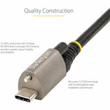 StarTech USB31CCTLKV50CM 20in 50cm Top Single Screw Locking USB C Cable 10Gbps, USB 3.1 Type-C Cable, 5A/100W PD, DP Alt Mode, USB-C to C Cord