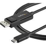 StarTech CDP2DP2MBD 6ft (2m) USB C to DisplayPort 1.2 Cable 4K 60Hz - Reversible DP to USB-C / USB-C to DP Video Adapter Monitor Cable HBR2/HDR