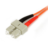 StarTech FIBLCSC2 2m Fiber Optic Cable - Multimode Duplex 62.5/125 - LSZH - LC/SC - OM1 - LC to SC Fiber Patch Cable