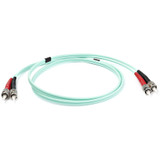 StarTech A50FBSTST1 1m (3ft) ST/UPC to ST/UPC OM3 Multimode Fiber Optic Cable, Full Duplex Zipcord Fiber, 100Gbps, LOMMF, LSZH Fiber Patch Cord