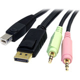 StarTech DP4N1USB6 6 ft 4-in-1 USB DisplayPort KVM Switch Cable