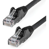 StarTech N6LPATCH25BK 25ft (7.6m) CAT6 Ethernet Cable, LSZH (Low Smoke Zero Halogen) 10 GbE Snagless 100W PoE UTP RJ45 Black Network Patch Cord ETL