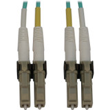 Tripp Lite N820X-08M 400G Multimode 50/125 OM3 Switchable Fiber Optic Cable (Duplex LC-PC M/M) LSZH Aqua 8 m (26.2 ft.)