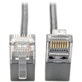 Tripp Lite N201-SR2-GY Right-Angle Cat6 Gigabit Snagless Molded Slim UTP Ethernet Cable (RJ45 M/M) Gray 2 ft. (0.61 m)