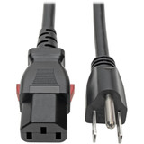 Tripp Lite Computer Power Cord NEMA 5-15P to Locking C13 10A 125V 18 AWG 6 ft. (1.83 m)