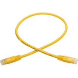 Tripp Lite N200-002-YW Cat6 Gigabit Molded (UTP) Ethernet Cable (RJ45 M/M) PoE Yellow 2 ft. (0.61 m)