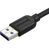 StarTech USB3AU50CMLS 0.5m 20in Slim Micro USB 3.0 (5Gbps) Cable - M/M - USB 3.0 A to Left-Angle Micro USB - USB 3.2 Gen 1