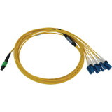 Tripp Lite N390X-03M-8L-AP 400G Singlemode 9/125 OS2 Switchable Fiber Optic Cable (12F MTP/MPO-APC to 4x Duplex LC/UPC F/M) LSZH Yellow 3 m (9.8 ft.)