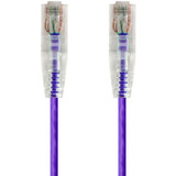 Monoprice 14788 SlimRun Cat6 28AWG UTP Ethernet Network Cable, 0.5ft Purple