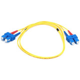 Monoprice 6843 Fiber Optic Cable, SC/SC, Single Mode, Duplex - 1 meter (9/125 Type) - Yellow