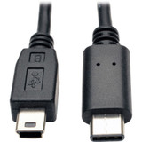 Tripp Lite U040-006-MINI USB 2.0 Hi-Speed Cable 5-Pin Mini-B to USB Type-C USB-C M/M 6ft