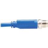 Tripp Lite NM12-603-02M-BL M12 X-Cat6 1G UTP CMR-LP Ethernet Cable (Right-Angle M/M), IP68, PoE, Blue, 2 m (6.6 ft.)