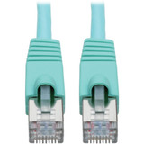 Tripp Lite N262-015-AQ Cat6a 10G Snagless Shielded STP Ethernet Cable (RJ45 M/M) PoE Aqua 15 ft. (4.57 m)