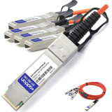 AddOn QSFP-4SFP25G-AOC5MAO Compatible TAA Compliant 100GBase-AOC QSFP28 to 4xSFP28 Direct Attach Cable (850nm, MMF, 5m)