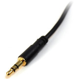 StarTech MU3MMS 3 ft Slim 3.5mm Stereo Audio Cable - M/M