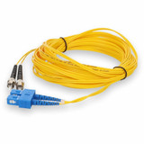 AddOn ADD-ST-SC-3M9SMF 3m SC (Male) to ST (Male) Yellow OS2 Duplex Fiber OFNR (Riser-Rated) Patch Cable
