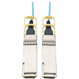 Tripp Lite N28H-01M-AQ QSFP28 to QSFP28 Active Optical Cable - 100GbE, AOC, M/M, Aqua, 1 m (3 ft.)