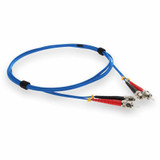 AddOn ADD-ST-ST-3M6MMFP-BE 3m ST (Male) to ST (Male) Blue OM1 Duplex Plenum-Rated Fiber Patch Cable