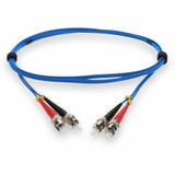 AddOn ADD-ST-ST-3M6MMFP-BE 3m ST (Male) to ST (Male) Blue OM1 Duplex Plenum-Rated Fiber Patch Cable