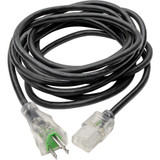 Tripp Lite Hospital-Grade Power Cord NEMA 5-15P to C13 Green Dot 13A 125V 16 AWG 15 ft. (4.57 m) Clear Plugs