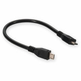 AddOn USBOTG 5in Micro-USB 2.0 (B) Male to USB 2.0 (A) Female Black Cable