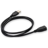 AddOn USBEXTAA5MF 5ft USB 2.0 (A) Male to Female Black Cable