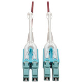 Tripp Lite N821-02M-MG-T 10G Duplex Multimode 50/125 OM4 LSZH Fiber Optic Cable (LC/LC) Push/Pull Tabs Magenta 2 m