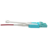 Tripp Lite N821-02M-MG-T 10G Duplex Multimode 50/125 OM4 LSZH Fiber Optic Cable (LC/LC) Push/Pull Tabs Magenta 2 m