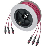 Tripp Lite N858-23M-3X8-MG MTP/MPO Multimode Base-8 Trunk Cable 24-Strand 40GB/100GB 40/100GBASE-SR4 OM4 Plenum-Rated (3xF/3xF) Push/Pull Tab Magenta 23 m (75 ft.)