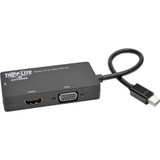 Tripp Lite P137-06N-HDV-4K Keyspan Mini DisplayPort to VGA/DVI/HDMI All-in-One Video Converter Adapter 4K 30Hz HDMI DP1.2 Black 6-in. (15.24 cm)