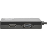 Tripp Lite P137-06N-HDV-4K Keyspan Mini DisplayPort to VGA/DVI/HDMI All-in-One Video Converter Adapter 4K 30Hz HDMI DP1.2 Black 6-in. (15.24 cm)