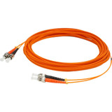 AddOn ADD-ST-ST-20M5OM3-OE 20m ST (Male) to ST (Male) Orange OM3 Duplex Plenum-Rated Fiber Patch Cable