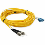 AddOn ADD-ST-LC-3M9SMF 3m LC (Male) to ST (Male) Yellow OS2 Duplex Fiber OFNR (Riser-Rated) Patch Cable