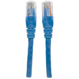 Manhattan 342605 Network Patch Cable, Cat6, 3m, Blue, CCA, U/UTP, PVC, RJ45, Gold Plated Contacts, Snagless, Booted, Lifetime Warranty, Polybag