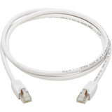 Tripp Lite N262AB-003-WH Safe-IT Cat6a 10G Snagless Antibacterial S/FTP Ethernet Cable (RJ45 M/M) PoE White 3 ft. (0.91 m)