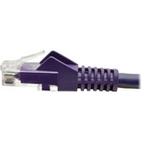 Tripp Lite N201-015-PU Cat6 Gigabit Snagless Molded (UTP) Ethernet Cable (RJ45 M/M) PoE Purple 15 ft. (4.57 m)