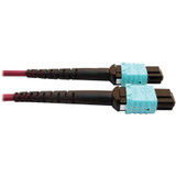 Tripp Lite N846D-05M-16DMG 400G Multimode 50/125 OM4 Plenum Fiber Optic Cable 16F MTP/MPO-APC to (x2) 12F MTP/MPO-UPC (F/F) Magenta 5 m