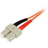 StarTech 50FIBLCSC3 3m Fiber Optic Cable - Multimode Duplex 50/125 - LSZH - LC/SC - OM2 - LC to SC Fiber Patch Cable