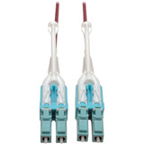 Tripp Lite N821-08M-MG-T 10G Duplex Multimode 50/125 OM4 LSZH Fiber Optic Cable (LC/LC) Push/Pull Tabs Magenta 8 m